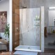 Unidoor 41 - 49 Hinged Shower Door with Glass Shelves