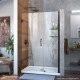 Unidoor 41 - 49 Hinged Shower Door with Glass Shelves