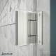 Unidoor 41 - 49 Hinged Shower Door with Glass Shelves