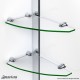 Unidoor 41 - 49 Hinged Shower Door with Glass Shelves