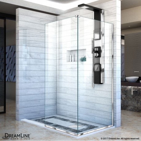 Linea Shower Screens: Two Adjacent Glass Panels
