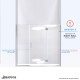 Unidoor-X 61 - 68 1/2 Hinged Shower Door