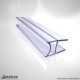 DreamLine JT056-10, Clear Inline Bumper Strike, 76 in. Length, for 3/8 in. (10 mm.) Glass Shower Door